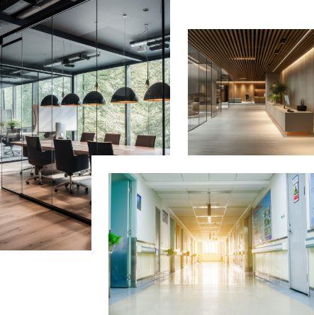 3 immaculate floors in a collage